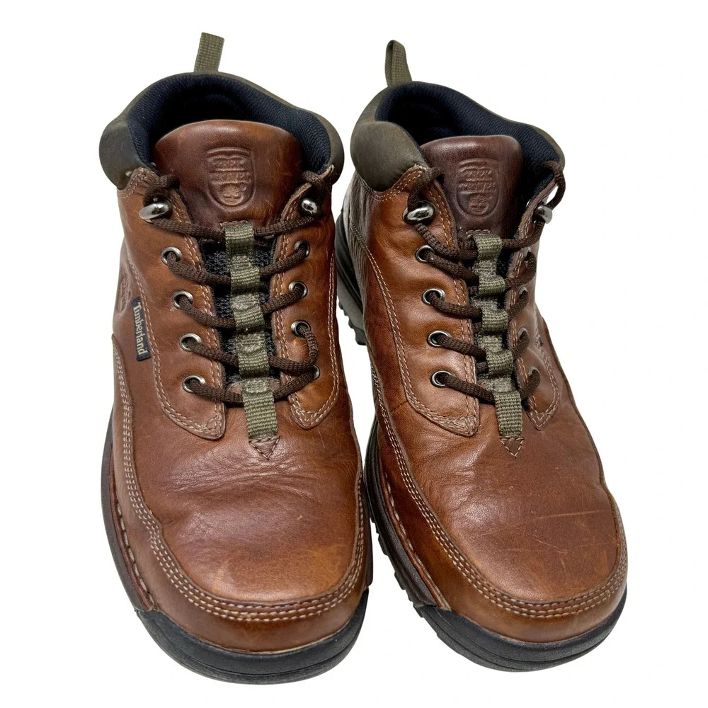 Timberland Trek Travel Mens Brown Leather Hiking Boots 74106 Men's Size 10M